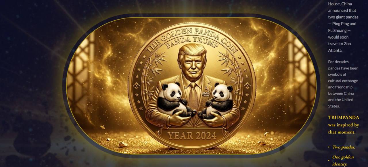 GoldenTrumpanda Coin banner
